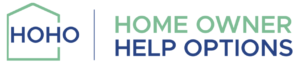 Home Owner Help Options logo showing a stylized house outline containing the letters ‘HOHO’ in blue, separated by a vertical line from the words ‘Home Owner’ in green and ‘Help Options’ in blue.